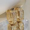 925 Sterling Silver Round Zircon Hoop Earrings For Women Simple Geometric Circle Earrings Party Wedding Jewelry Gifts