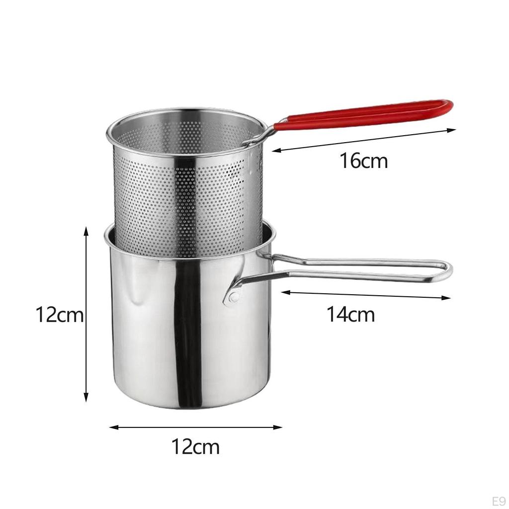 Compact Deep Fryer Pot for Easy French Fries Cooking
