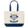 Blue Bottom Shopping Bag Grandpa Superman Grandfather Pépé Father's Day Birthday Christmas Gift | Large Shopping Tote Bag