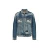 Evisu FW22 Letter Logo Printed Wash Single-Breasted Collar Denim Jacket Men Jackets Blue 2EAHTM2DJ716XXCT