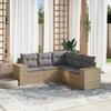 VidaXL Garden Lounge Set with Cushions 5 Pcs, Patio Sofas, Patio Furniture Set, Outdoor Furniture, Beige 3254886