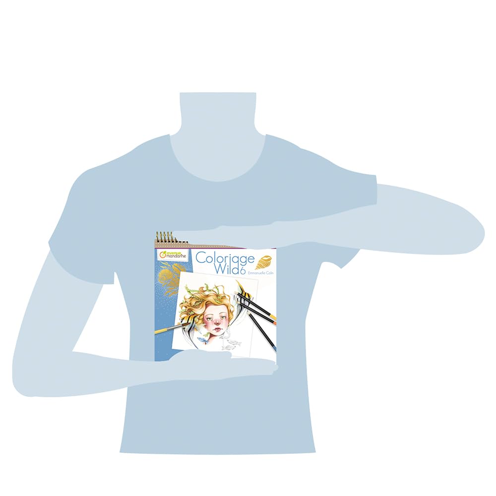 Avenue Mandarin Coloring Book Wild 6 and Sea Coloring Book for Adults Avenue Mandarin avmgy124 Light Blue (Girls Creatures)