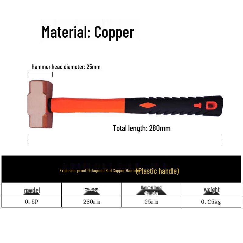 Взрывозащищенный восьмигранный медный молоток Weibada