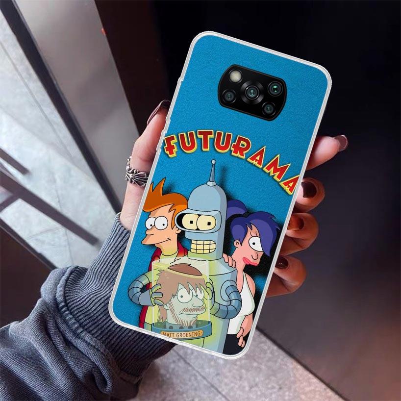 Cartoon F-Futuramas Phone Case For Xiaomi Poco X7 X6 X5 Pro F7 Ultra Redmi 15C 15 13 13C 12 12C 10 10A 10C 9 9A 9C 9T Shell Poco
