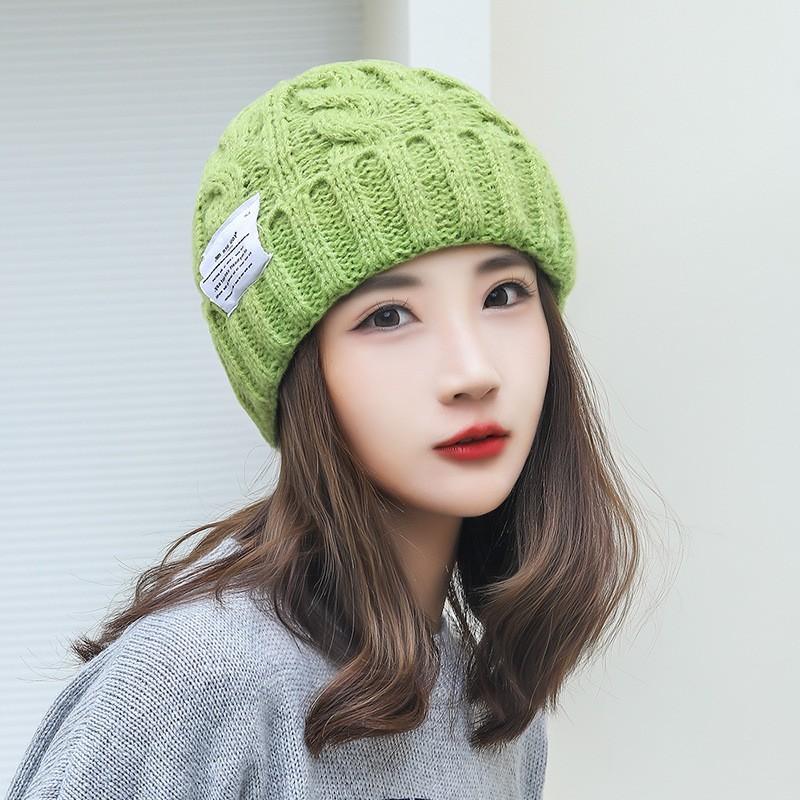 Casual Knitted Wool Hat Winter Warm Korean Style Hat Outdoor Thick Fashion All-match
