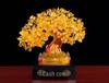 Citrine Money Tree Figurine: Attracts Wealth & Fortune, Perfect for Wine Cabinet or Living Room Entrance Decor.