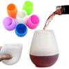 Silicone Wine Cup Foldable Shatterproof Cup Party Camping Picnic Candy Color Soft Water Cups