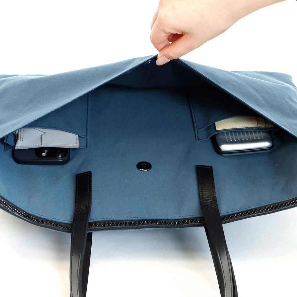 Elephant Tote Habit Neo Nylon Tote Bag TOTEBAG Lightweight PC Compartment [Root] "KONBU®" <UNISEX> Water-repellent (Blue Gray)