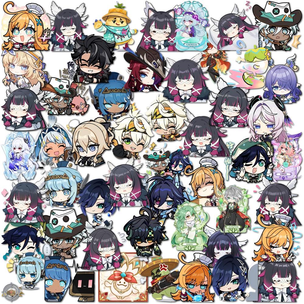 Cute Genshin Impact Stickers (50/100/200 Pieces) - Perfect for Laptops Anime/games Luggage Guitars and More A Must-have for Game Lovers!