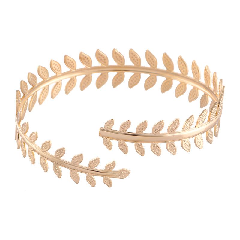 Baroque Retro Note Multi Layer Bracelet, Metal Open Cuff Arm Ring