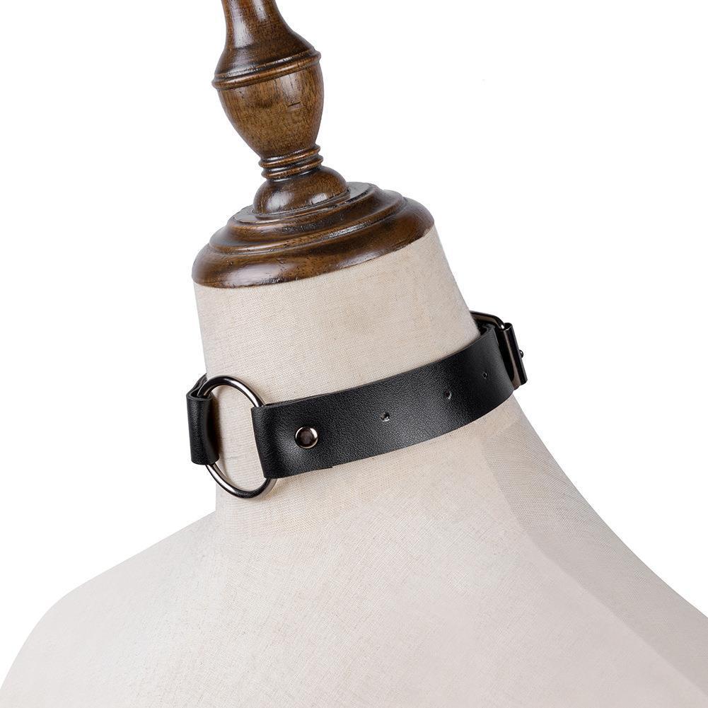 Steampunk Ring Necklace Foreign Trade Props Jewelry Pu Leather Street Shot Nightclub Clothing Accessories Gifts Retro
