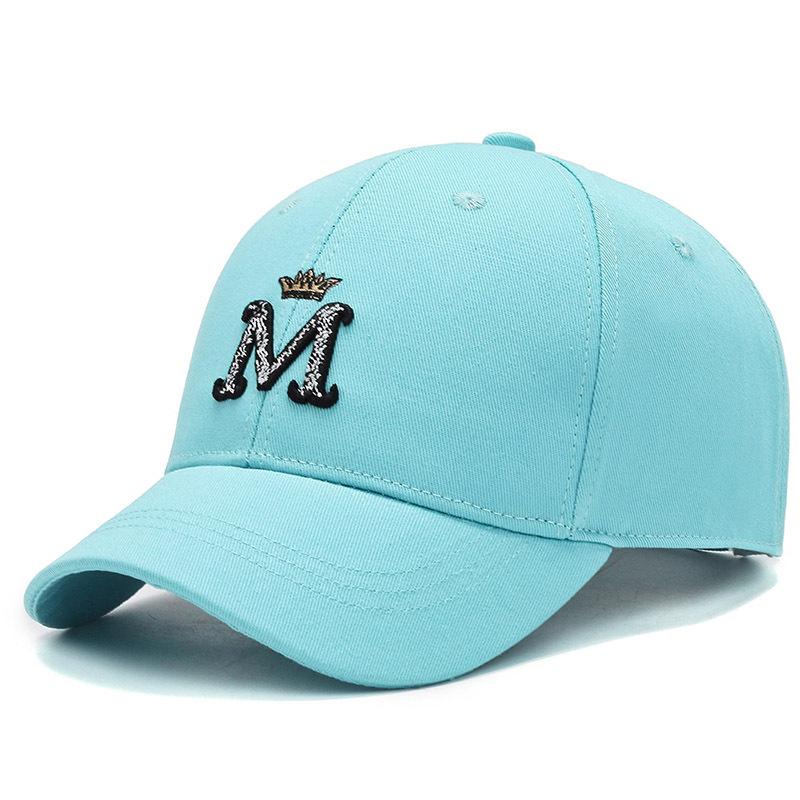 Hat M Standard Embroidered Baseball Cap Korean Fashion Simple Hat Short Brim Sun Hat, Sunshade Sun Protection Hat Equestrian Hat Tide