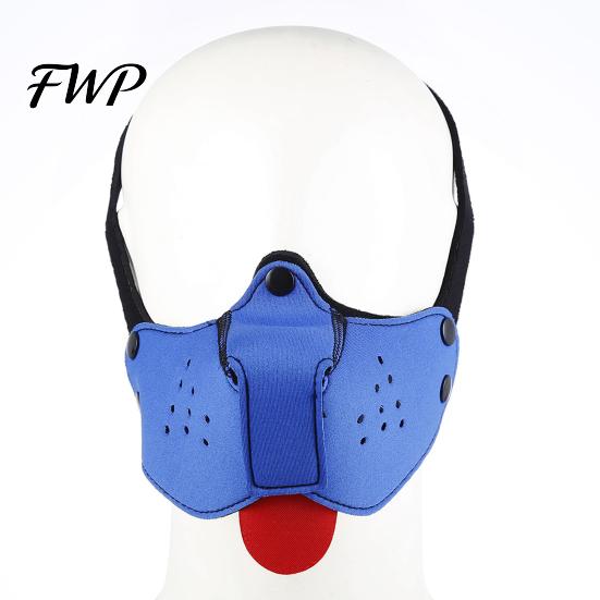 Puppy Mask for Women Neoprene Tongue Mask, Adjustable Muzzle Mouth Gag Couples, Elastic Breathable Hood Dog Role Play, BDSM Sex Toy Men Play Equipment