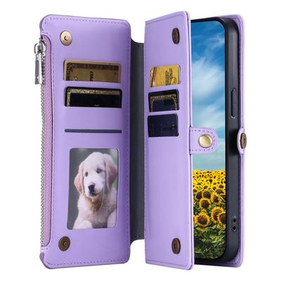 015 Styl Pouzdro pro Motorola Moto G75 5G Peněženka z TPU+PU kůže Kryt na telefon s popruhy