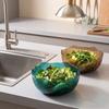 Flat Bottom Fruit Bowl Wave Edge Serving Dishes Fashionable Look Snack Basket  Home Organization