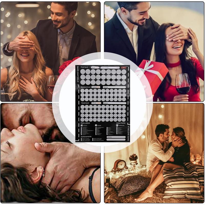 Rubbel-Tagebuch 100 Dinge, die Paare tun können Schlafenszeit-Kalender-Poster Rubbel-Bucket-List Rubbel-Poster