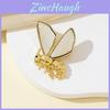 Copper Bee Brooch With Electroplated Finish For Elegant Suit Accessories Spring