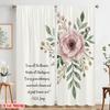 2pcs 2D flat printing Party Window Curtains Floral Quote Jung Polyester Without Electricity Festive Curtains Perfect for Holiday