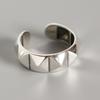 Temperament Glossy rhombus Ring Opening Ring Silver Color Ring Jewelry For Women Gifts Party