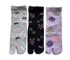 Mode Select Tabi Japanese 3 Sizes Cotton Perfect for Kimono and Set of your Women's Socks, Pattern, Pairs, 22-24cm, Blend, Breathable, Yukata, 3-Pair