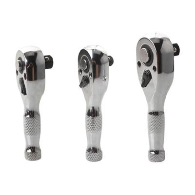 Multipurpose Industrial Short Handle Ratcheting Wrench Head Set Bidirectional Operation Short Handle For Confined Space