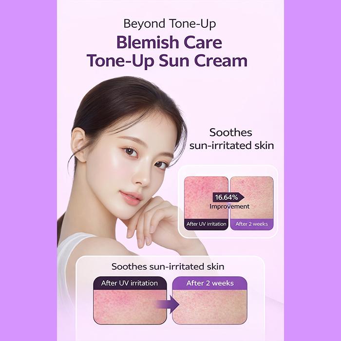 ISNTREE Onion Blemish Purple Light Tone-up Sun Cream SPF50+ PA++++ 40ml (3 Options) - DAISO