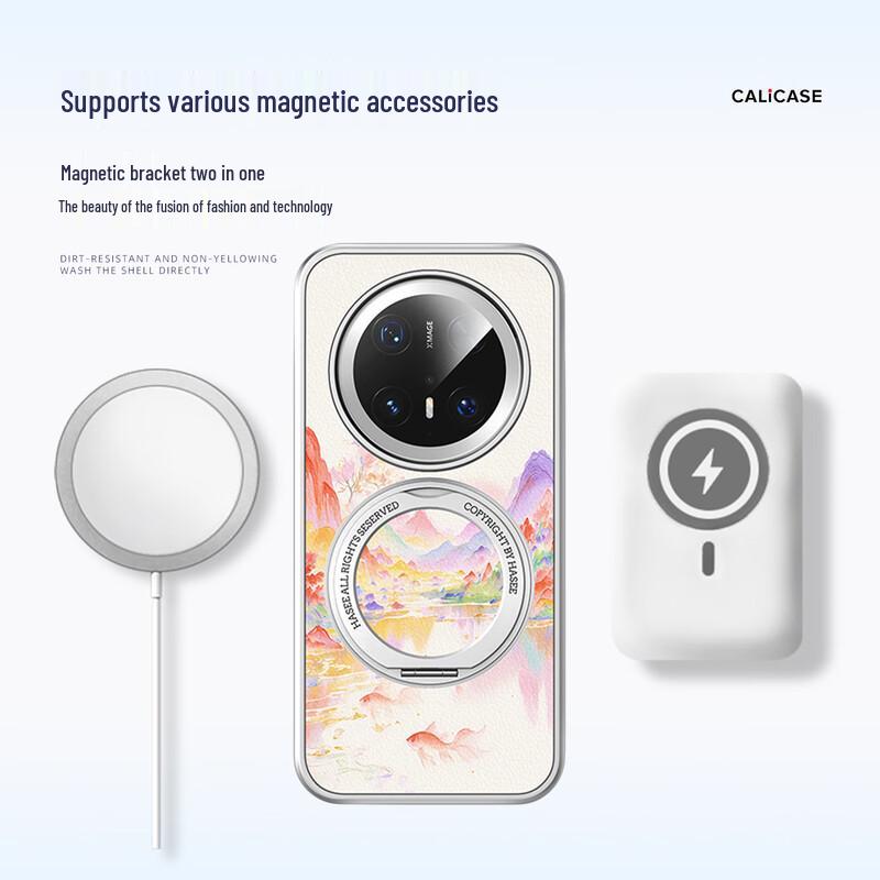 Keliman Huawei Mate Series Leather Magnetic Ring Stand Phone Case