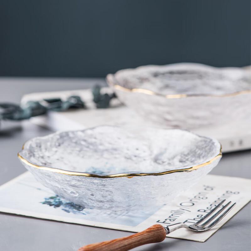 IJARL Elegant Glass Fruit & Dessert Plate Set (2-Pack)