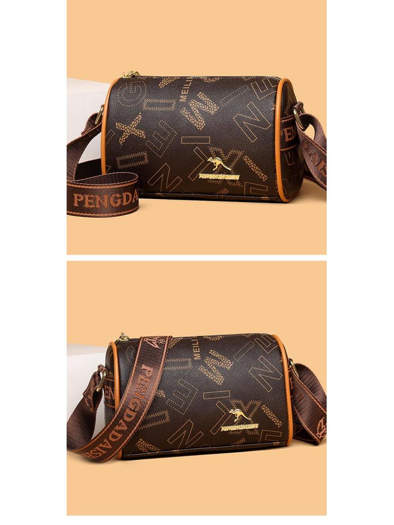 Women's Retro Fashion Handbag: Versatile, High-End Print Pillow Bag with Textured Finish