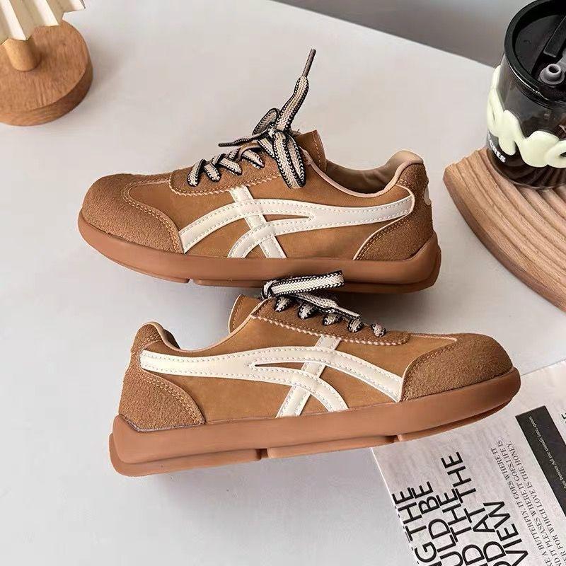 Maillard flat baseplate shoes women's autumn new niche design casual shoes female students versatile Forrest Gump shoes trendy shoes