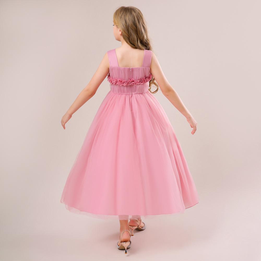 European Princess Style Formal Dress for Girls - Elegant Birthday and Show Long Gown