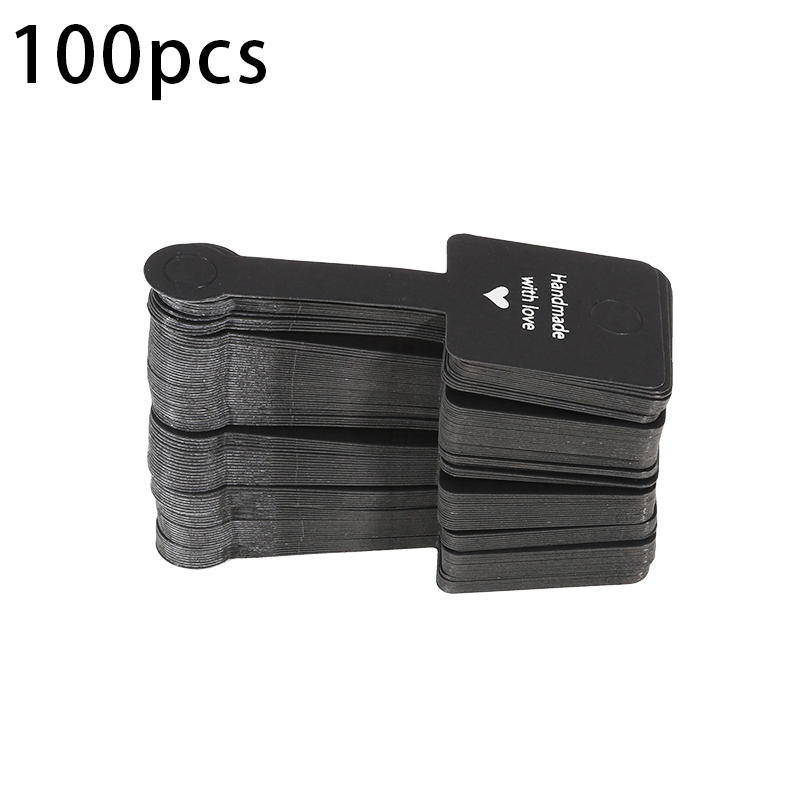 100PCS Sturdy Jewelry Hanging Displays Cards Creative Foldable Jewelry Paper Cards for Necklace Bracelet Earrings Keychain