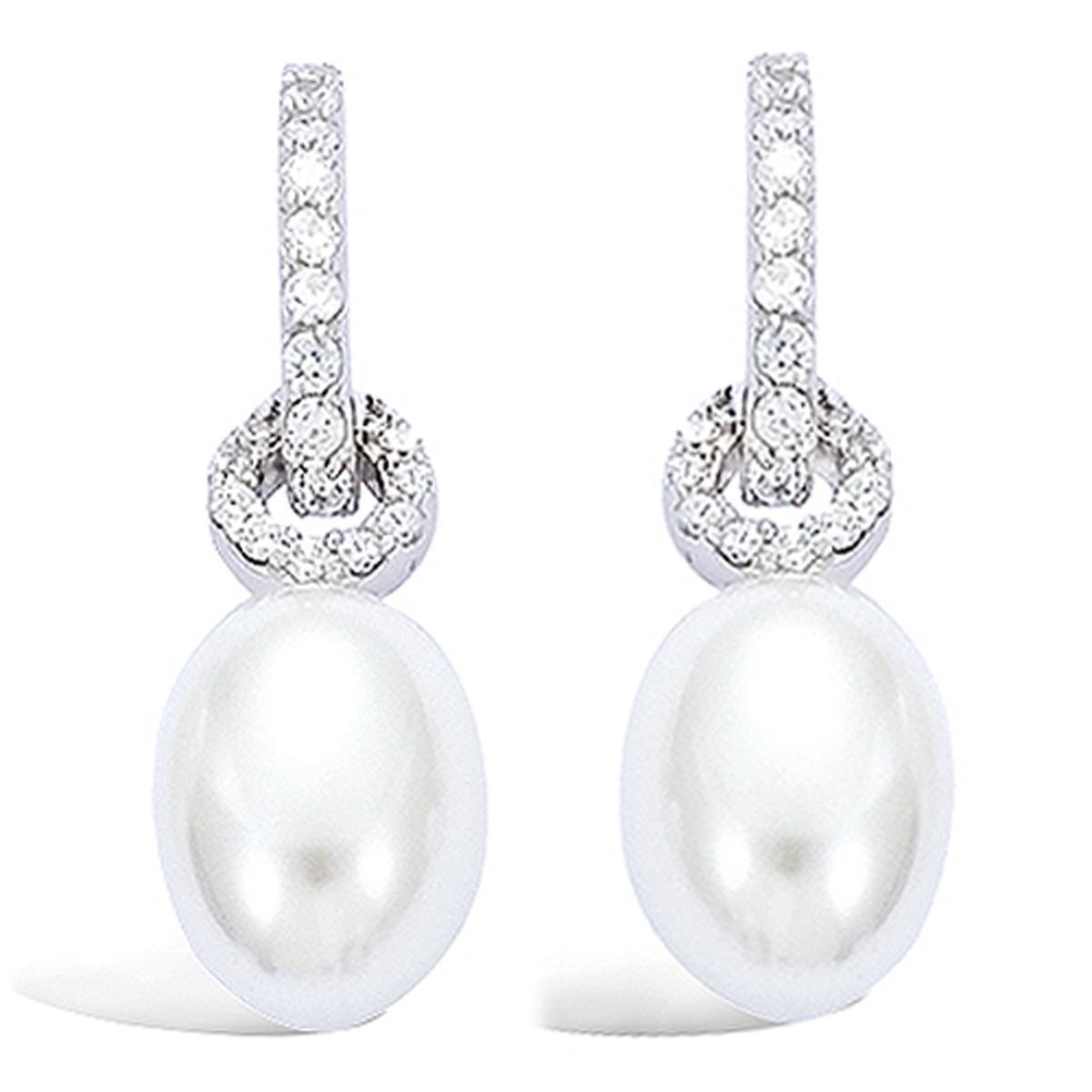 

Les Trésors De Lily [F6929] - BO Silver Pearl Beauty Серебристо-белый (родий) - 30x10 мм