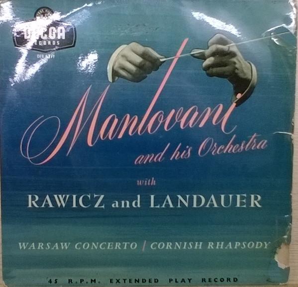 

7inch Record MANTOVANI & HIS ORCHESTRA, RAWICZ & - Warsaw Concerto - Cornish Rhapsody DFE6371 Decca 1957 UK Classical Used