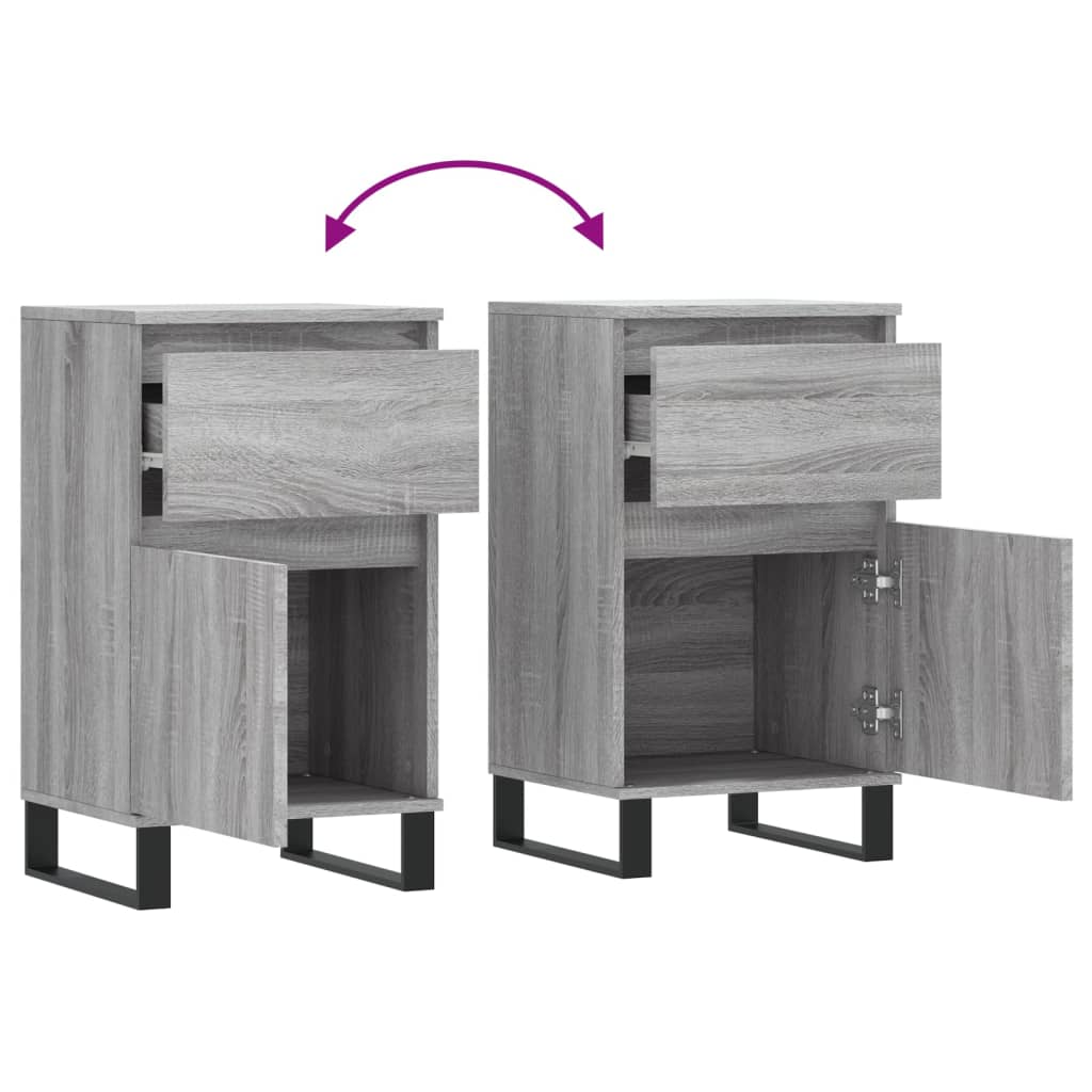Sideboards 2 Pcs Grey Sonoma 40 X 35 X 70 Cm Particleboard