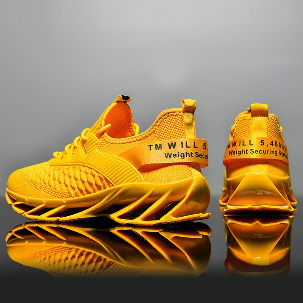 Men's Training Shoes Breathable Mesh Trendy Sports Running Shoes Blade Fish Scale Sole