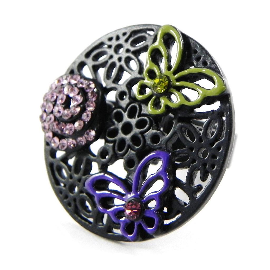 NOA [H8908] - Bague Créateur 'Carmen' vert violet