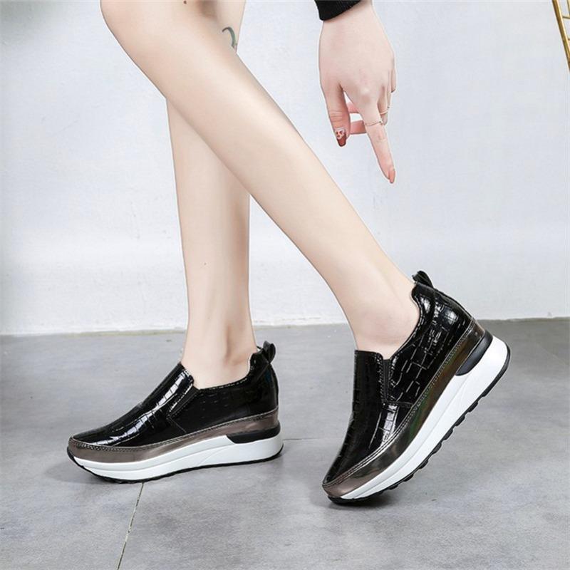 Women's Platform Sports Shoes Autumn Women Designer Shoes Fashion Plus-size Loafers Casual Comfortable Non-slip Vulcanized Shoes