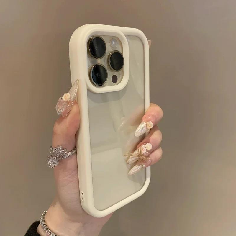 

Luxury Transparent Candy Phone Case For iPhone 17 Air 11 14 15 16 17 Pro Max Plus Shockproof Clear Bumper Cases Cover For iphone 11 розовый