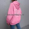 Harajuku Women's Fleece Hoodie with Drop Shoulder Sleeves & Back Letter Print