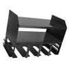 Power Tool Organizer 4 Slots Iron Structure Multifunctional Compact Drill Holder Wall Mount for Workshop Warehouse Black