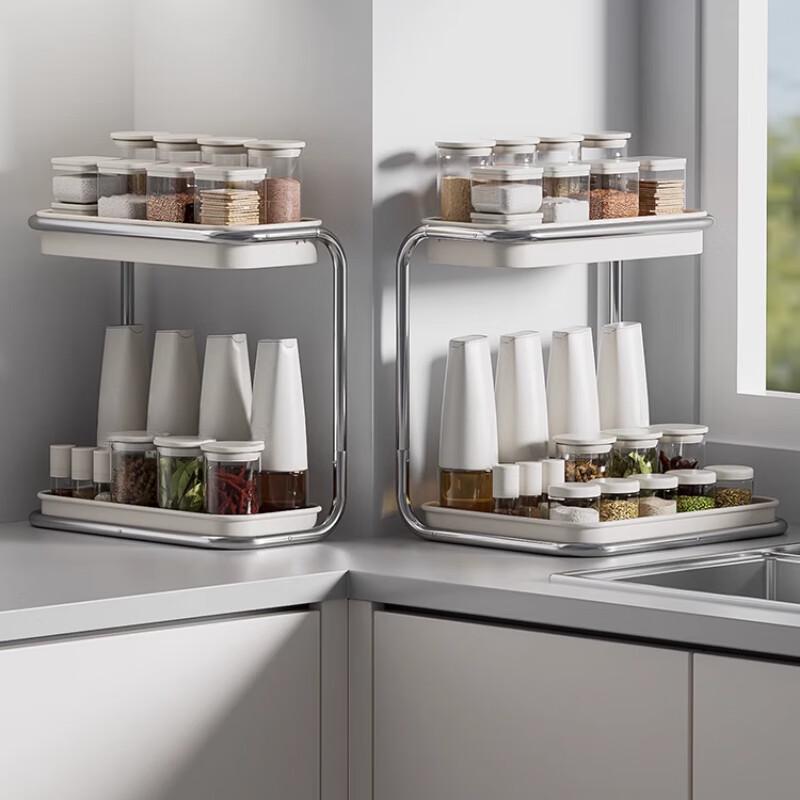 Stainless Steel 3-Tier Countertop Kitchen Spice Rack