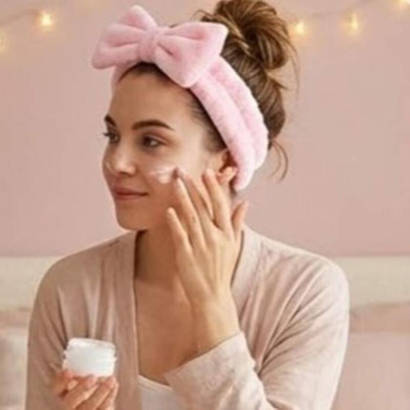 Cute soft ribbon wash hairband for women