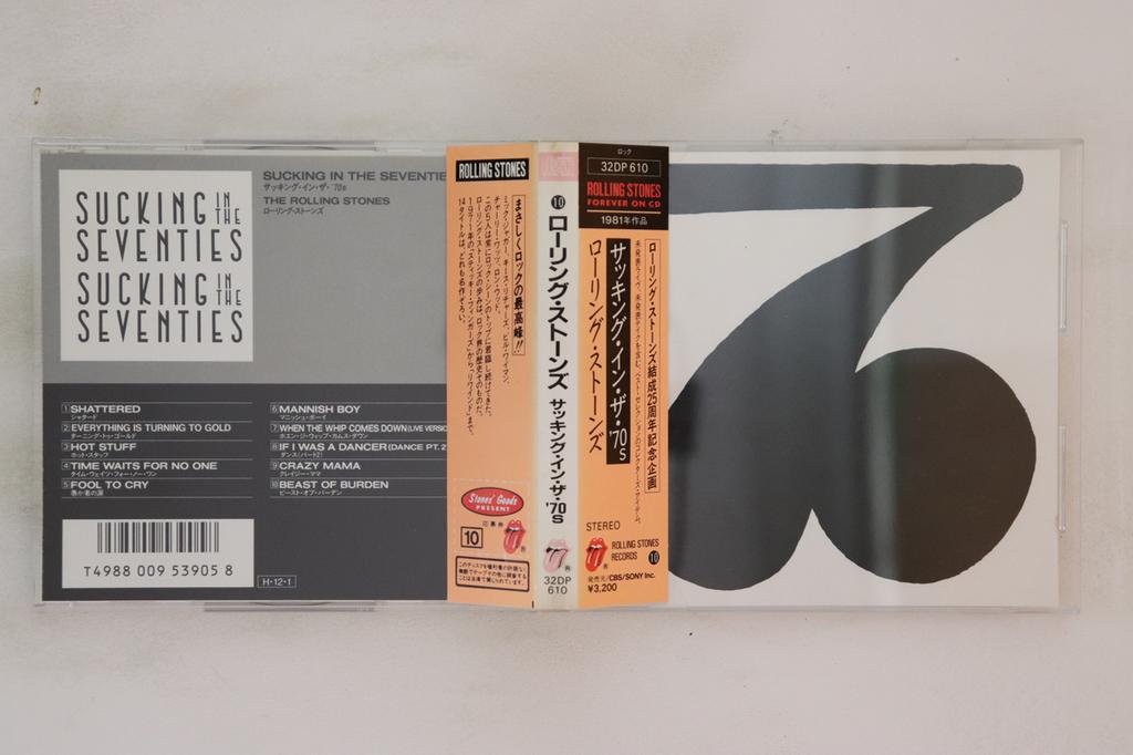 CD ROLLING STONES - Sucking In The Seventies 32DP610 ROLLING STONES  1986 Japan Obi Rock Used