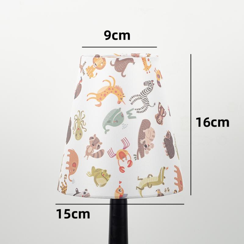 Retro Linen Fabric Floral Pattern Lampshades Pastoral Style Pleated Table Lampshade Bedroom Hotel Bedside Floor Lamp Cover