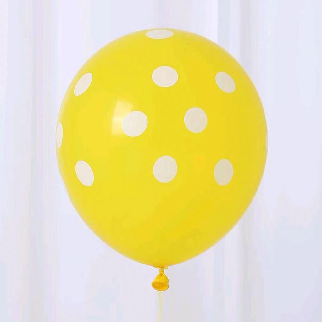 Set mit 10 bunten 12-Zoll-Latexballons mit Polka-Dots für Geburtstagsfeier-Dekorationen