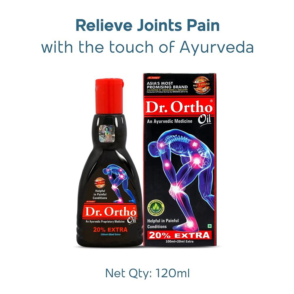 Dr Ortho Pain Relief Ayurvedic Medicine Oil - 100ml+20ml Extra, Pack Of 1