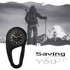 Carabiner Watch Clip Watch Keychain Carabiner Watch Waterproof Luminous Analog Display Pocket Watch Nurse Watch Black Sports Climbing Camping Outdoor