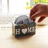 6Pcs New Home Love Insulated Coasters Anti Scald Acrylic Cup Holder Retro Kitchen Tableware Decor Accessories