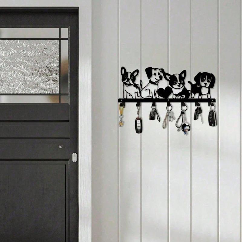 Vintage Metal Dog Wall Decor Waterproof Peel Stick Removable Art Cute Pet Lover Gift